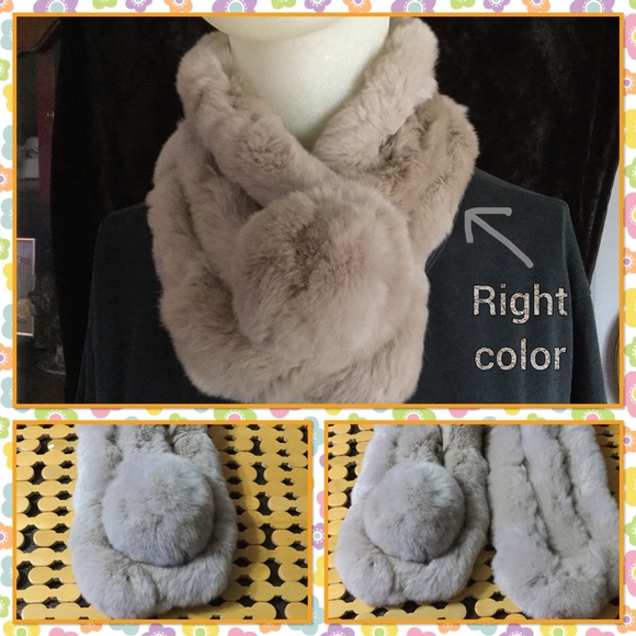 🆕 genuine rabbit fur scarf - Picture 2 of 4